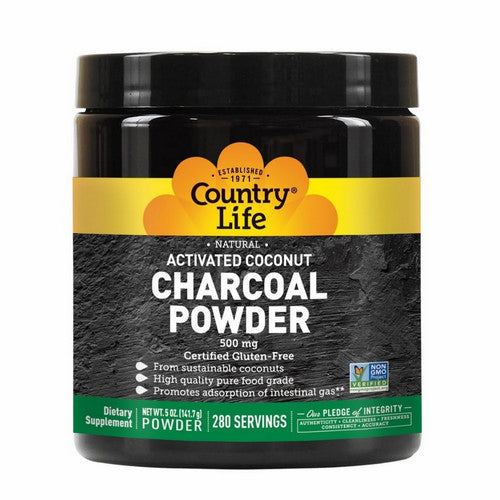 Activated Coconut Charcoal Powder 5 Oz by Country Life
