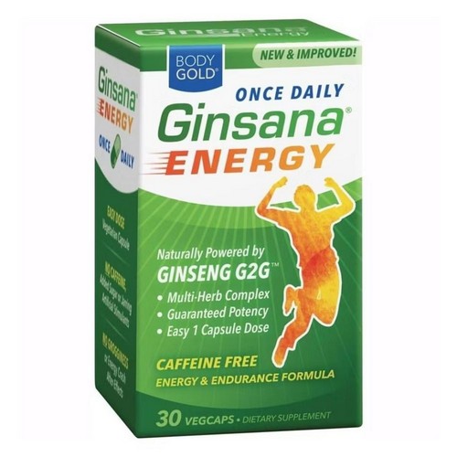 Ginsana Energy Caffeine Free 30 Veg Caps by Body Gold