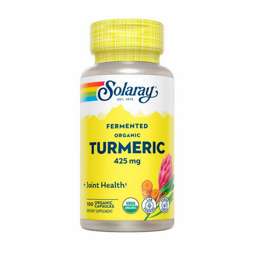 Organically Grown Fermented Turmeric Root 100 Veg Caps by Solaray