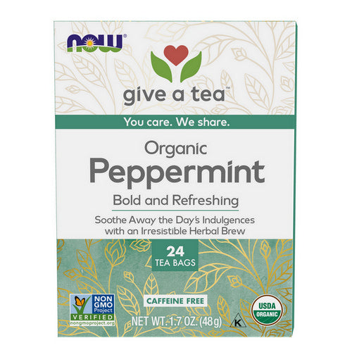 Organic Peppermint Tea 24 Bags by Now Foods