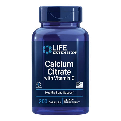 Calcium Citrate W/Vitamin D 200 Veg Caps by Life Extension