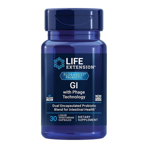 Florassist GI With Phage Technology 30 Liquid Veg Caps by Life Extension