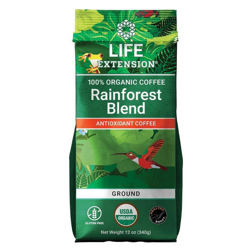 Rainforest Blend Ground Coffee Natural 12 Oz by Life Extension