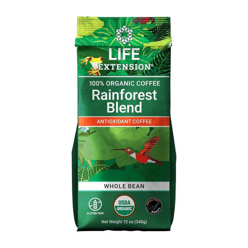 Rainforest Blend Whole Bean Coffee 12 Oz by Life Extension