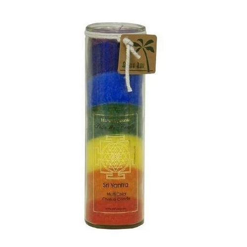 Candle Pillar Rainbow Coconut 1 Each by Aloha Bay