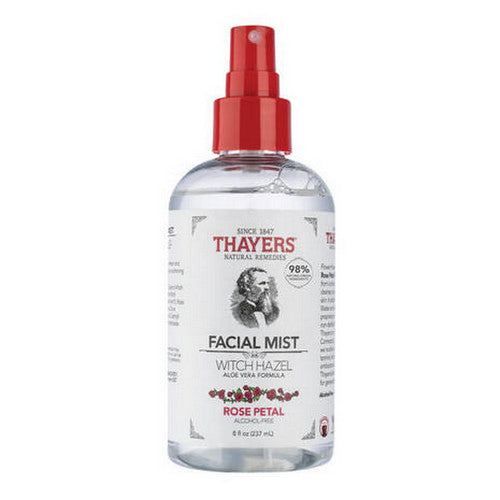 Witch Hazel Facial Mist Toner Alcohol-Free Rose Petal 8 Oz by Thayers
