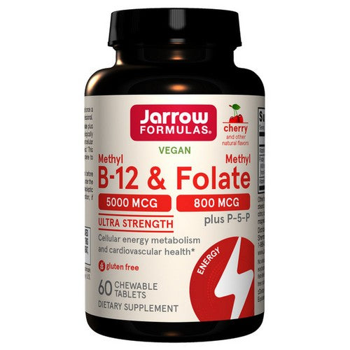 Methyl B-12 And Methyl Folate 60 Chewable Tablets by Jarrow Formulas