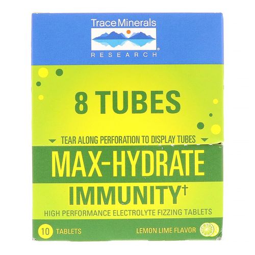 Max-Hydrate Immunity Lemon Lime Flavor 10 Tabs by Trace Minerals