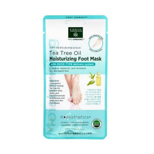 Tea Tree Oil Moisturizing Foot Mask 1 Unit by Earth Therapeutics