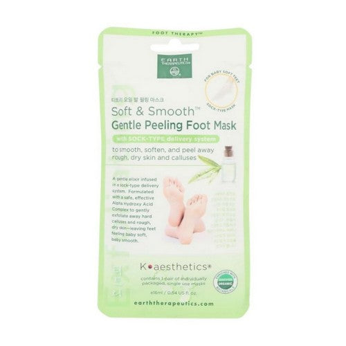 Soft & Smooth Gentle Peel Foot Mask 1 Unit by Earth Therapeutics