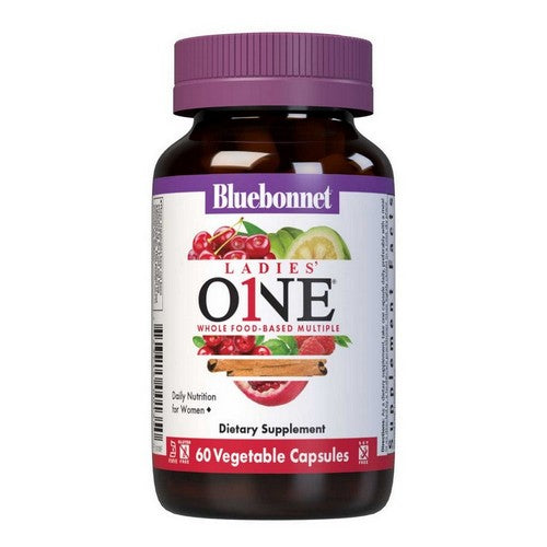 Ladies One Whole Food Based Multiple 60 Veg Caps by Bluebonnet Nutrition