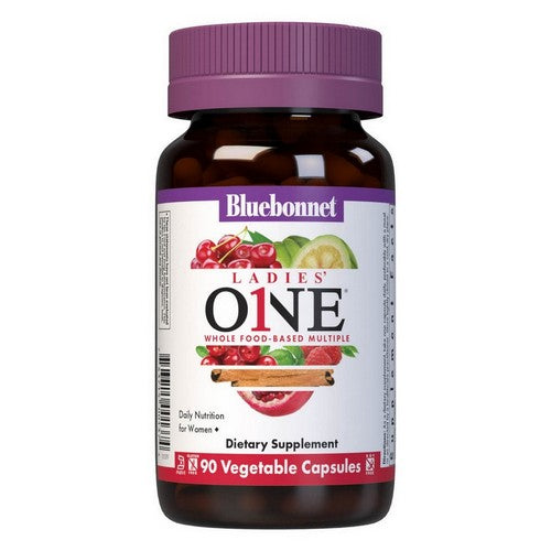 Ladies One Whole Food Based Multiple 90 Veg Caps by Bluebonnet Nutrition