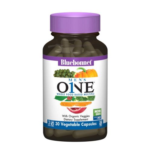 Mens One Whole Food Based Multiple 30 Veg Caps by Bluebonnet Nutrition