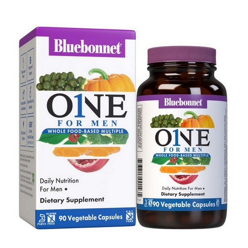 Mens One Whole Food Based Multiple 90 Veg Caps by Bluebonnet Nutrition