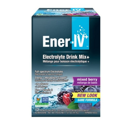 Electrolyte Drink Mix Mixed Berry 12 Count by Ener-IV