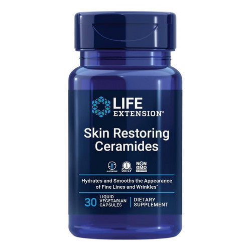 Skin Restoring Ceramides 30 Liquid Veg Caps by Life Extension