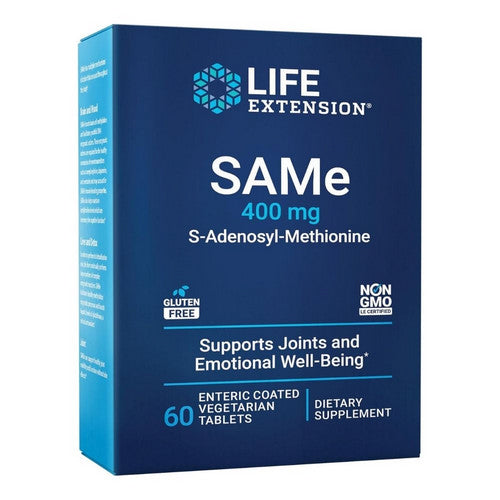 SAMe (S-Adenosyl-Methionine) 60 Enteric Coated Tabs by Life Extension