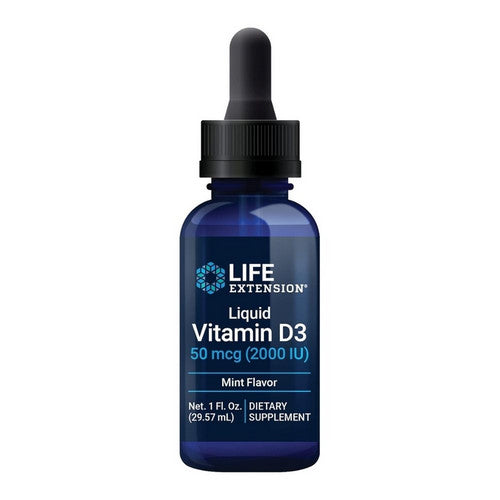 Liquid Vitamin D3 Mint Flavor 1 Oz by Life Extension
