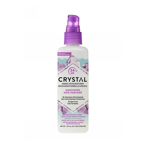 Mineral-Enriched Deodorant Spray Unscented 4 Oz by Crystal