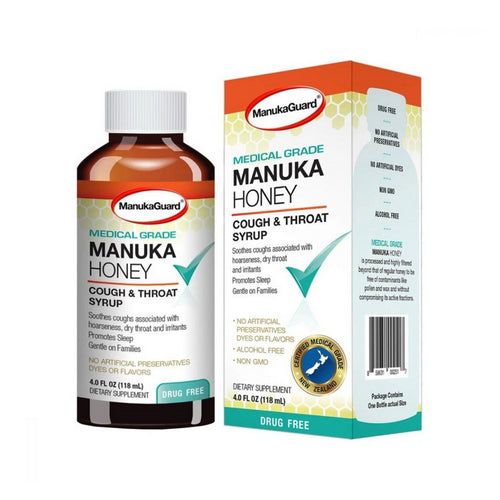 Medical Grade Manuka Cough & Throat Syrup 4 Oz by Manuka Guard