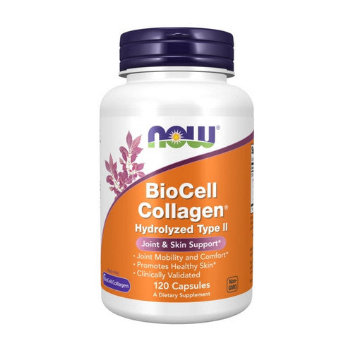 Biocell Collagen Hydrolyzed Type II 120 Veg Caps by Now Foods