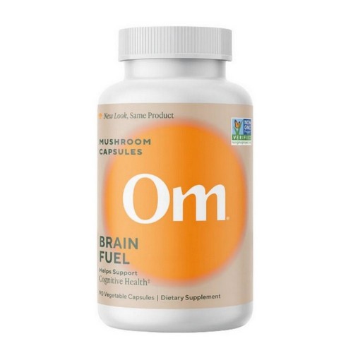Brain Fuel Powered By Lion'S Mane Plus Folate 90 Veg Caps by Om Mushrooms