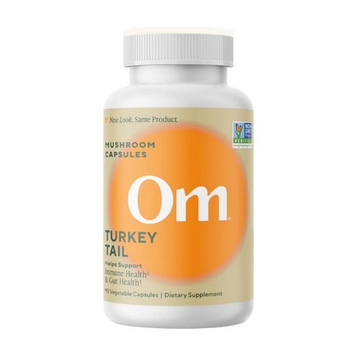 Turkey Tail Mushroom Superfood 90 Veg Caps by Om Mushrooms