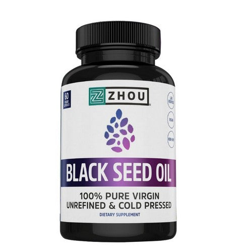 Black Seed Oil 60 Veg Caps by Zhou Nutrition