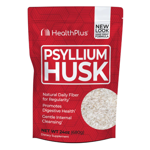 100% Pure Psyllium Husks Plastic Bag 24 Oz by Health Plus