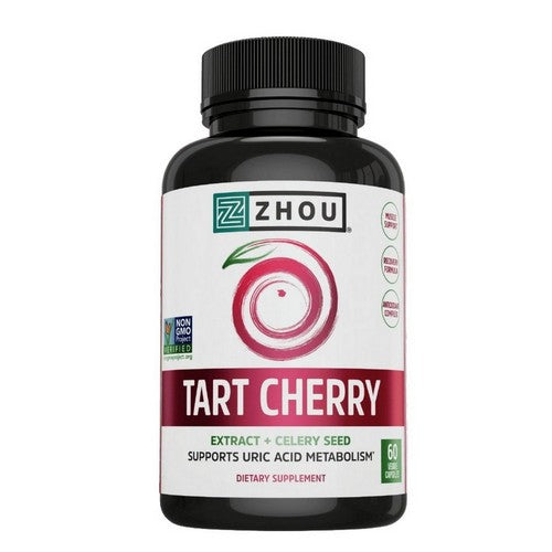 Tart Cherry Extract + Celery Seed 60 Veg Caps by Zhou Nutrition