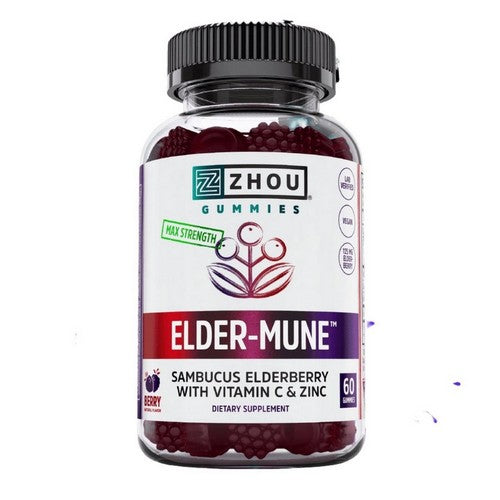 Elder-Mune 60 Vegan Gummines by Zhou Nutrition