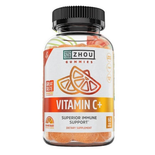 Vitamin C+ Gummies 60 Vegan Gummines by Zhou Nutrition