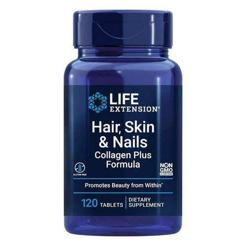 Hair Skin And Nails Collagen Plus Formula 120 Tabs by Life Extension
