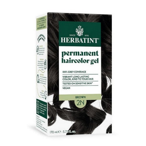 Permanent Hair Colour Gel 2N Brown 5.75 Oz by Herbatint