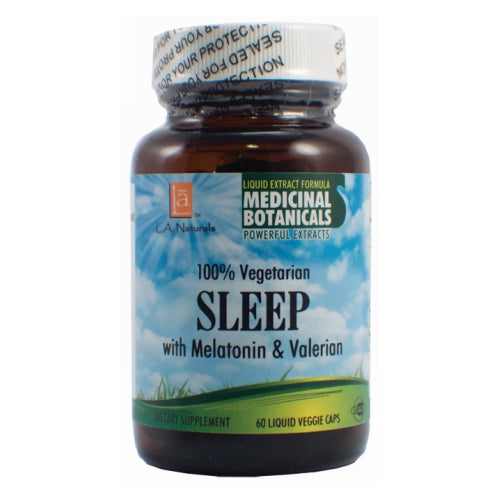 Sleep with Valerian & Melatonin 60 Veg Caps by L. A .Naturals