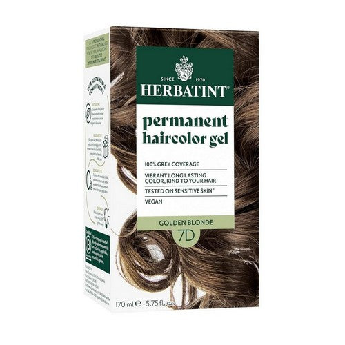 Permanent Hair Color Gel 7D Golden Blonde 5.75 Oz by Herbatint