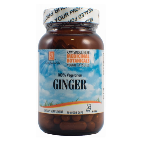 Ginger Raw Herb 90 Veg Caps by L. A .Naturals