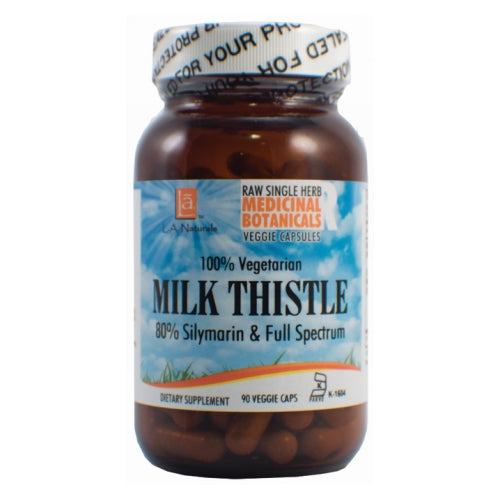 Milk Thistle Raw Herb 90 Veg Caps by L. A .Naturals