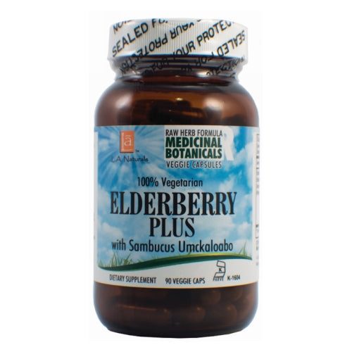 Elderberry Plus Raw Formula 90 Veg Caps by L. A .Naturals