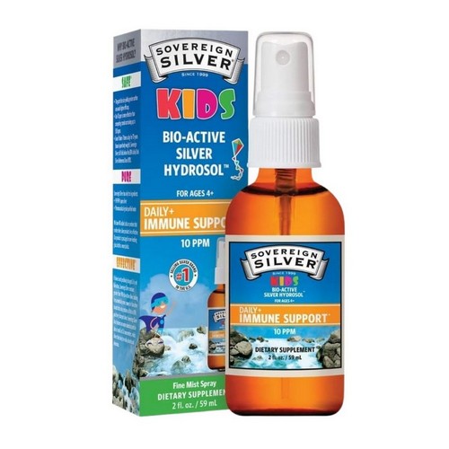 Kids Bio-Active Silver Hydrosol Fine Mist Spray 2 Oz by Sovereign Silver