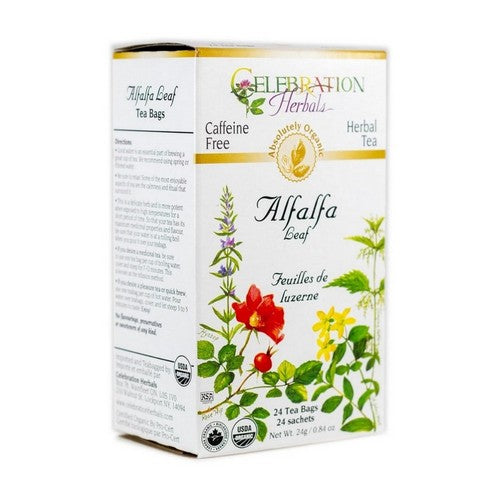 Organic Alfalfa Leaf Tea 24 Bags by Celebration Herbals