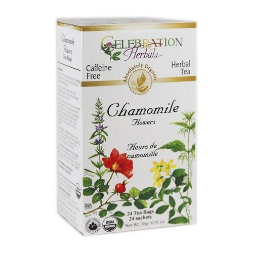 Organic Chamomile Flowers Tea 24 Bags by Celebration Herbals