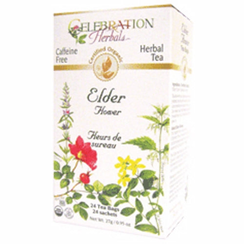 Organic Elder Flowers Tea 24 Bags by Celebration Herbals