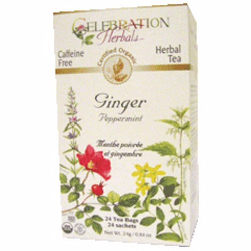 Organic Ginger Peppermint Tea 24 Bags by Celebration Herbals