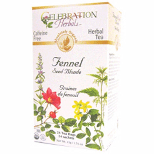 Organic Fennel Seed Blonde Tea 24 Bags by Celebration Herbals