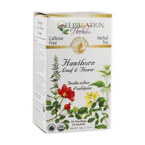Organic Hawthorn Leaf & Flower Tea 24 Bags by Celebration Herbals