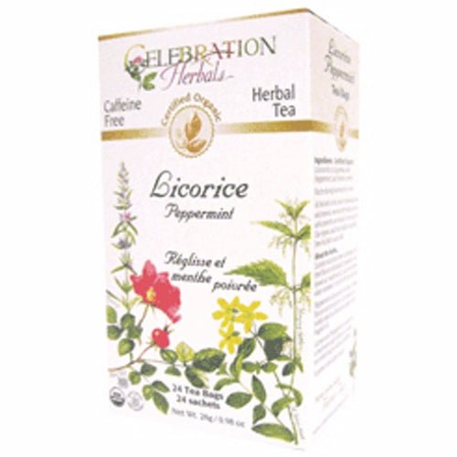 Organic Licorice Peppermint Tea 24 Bags by Celebration Herbals