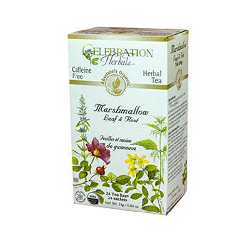 Organic Marshmallow Leaf And Root Tea Caffeine Free 24 Bags by Celebration Herbals