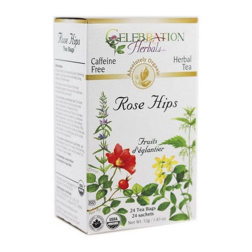 Organic Rose Hips Tea 24 Bags by Celebration Herbals
