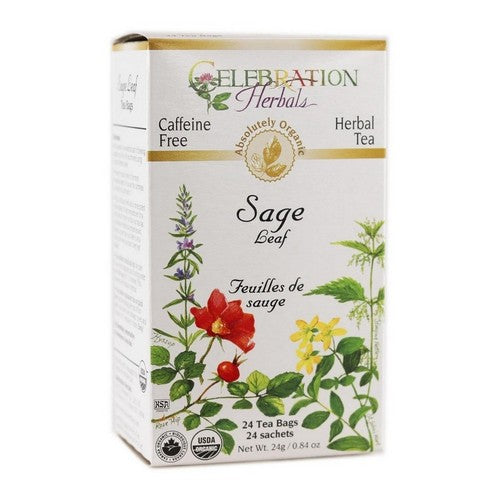 Organic Sage Leaf Tea 24 Bags by Celebration Herbals